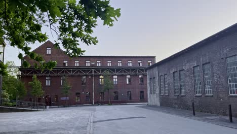 old historic brick factory building now a youth hostel in the landscape park duisbrug germany