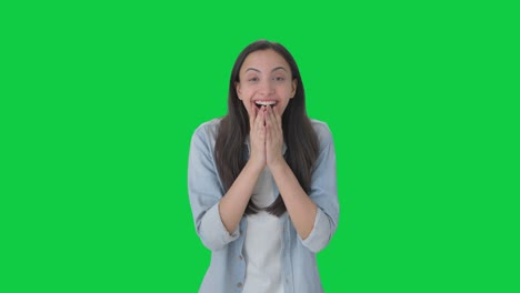 Happy-Indian-girl-getting-a-big-surprise-Green-screen