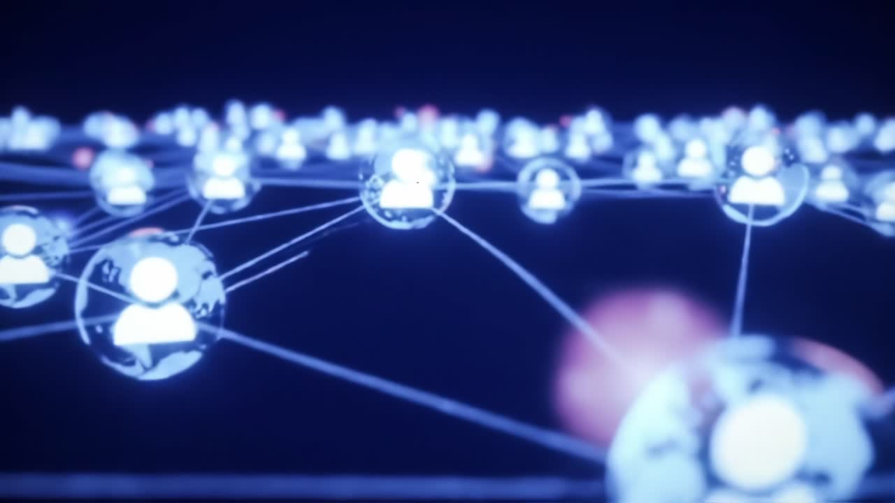 Exploring the Digital Connectivity of Global Networks: A Visual Representation of Interconnected User Profiles in a Virtual Space
