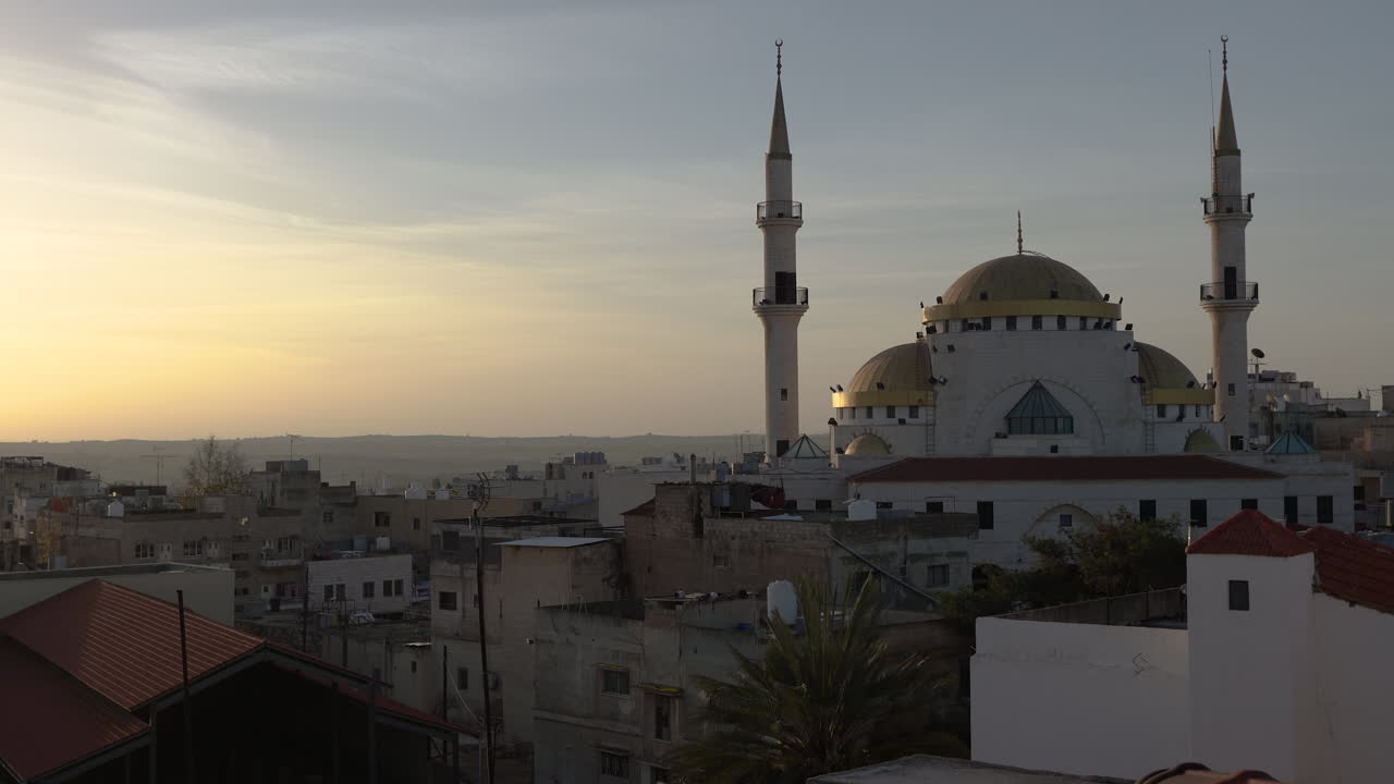 Timelapse of Jesus Christ Madaba Mosque in the Early Hours of Morning