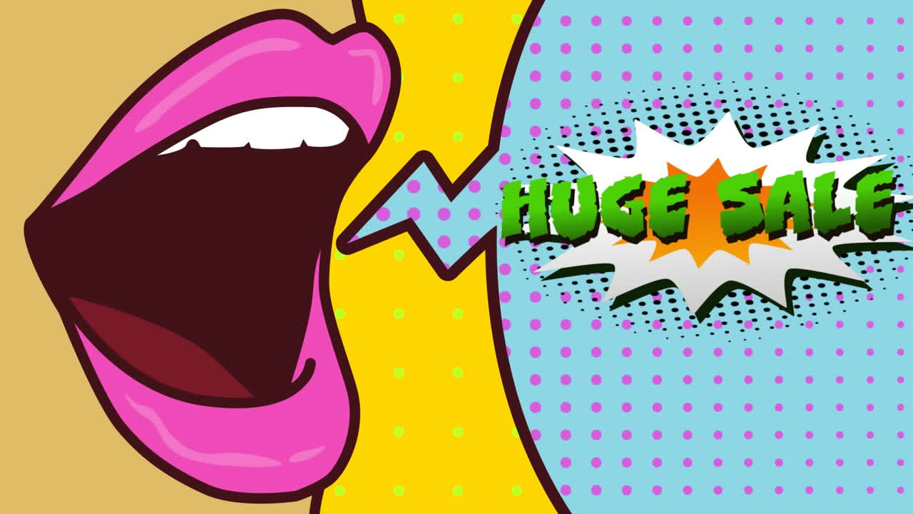 con la boca de la burbuja cómica enorme venta