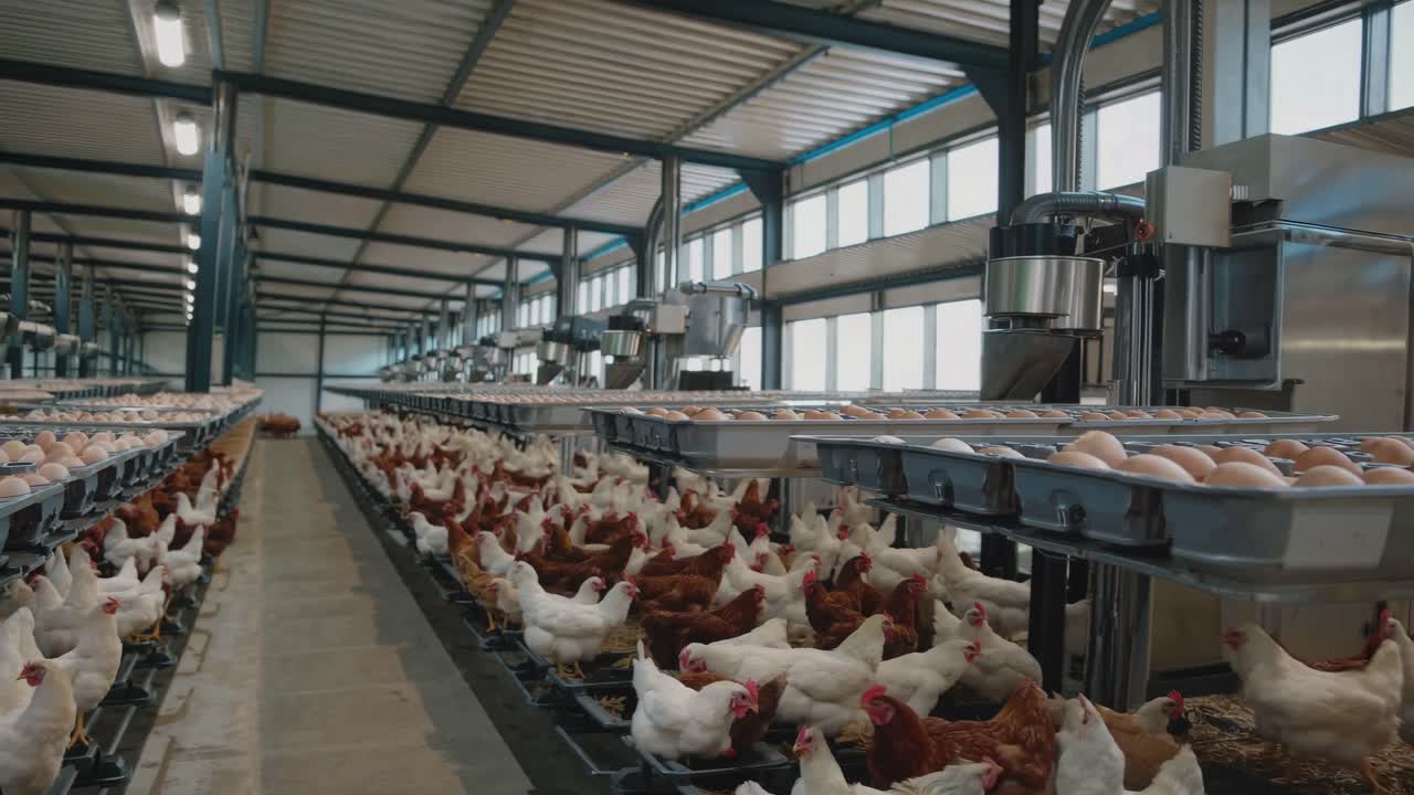 Automated Egg Collection at a Modern Chicken Farm