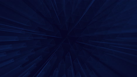 patrón geométrico abstracto triángulos azules en 3d dispuestos diagonalmente