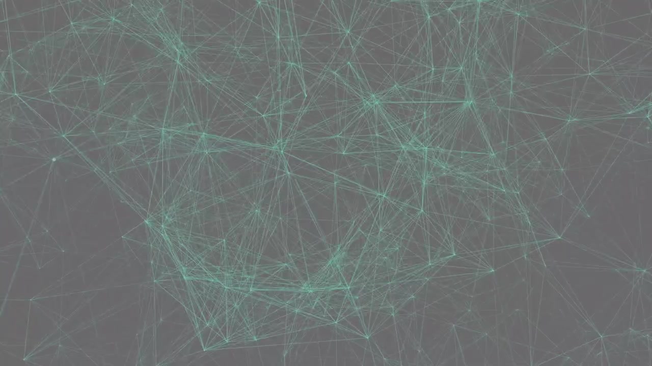 Animation of network of connections over dark background