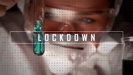 Lockdown-text-against-scientist-holding-a-test-tube