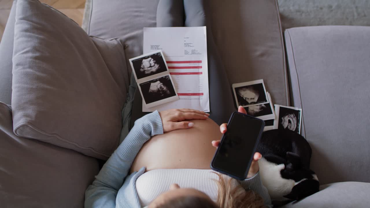 임산부는 온라인으로 의사와 상담을 합니다.