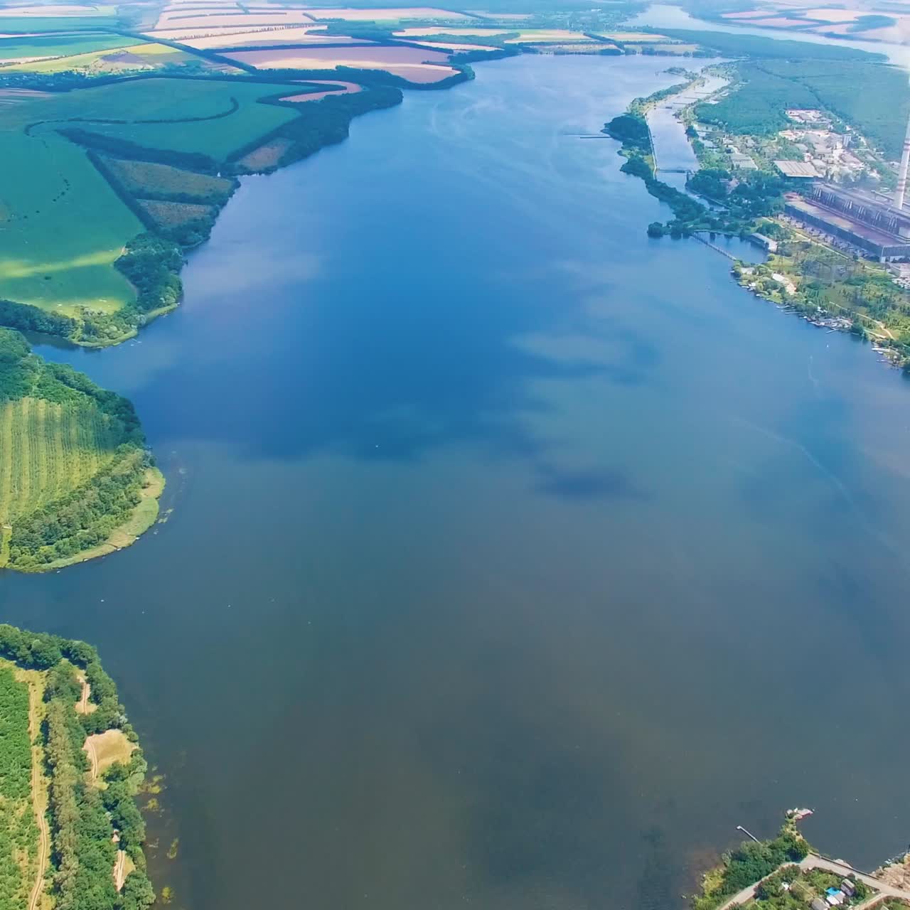 Country river landscape