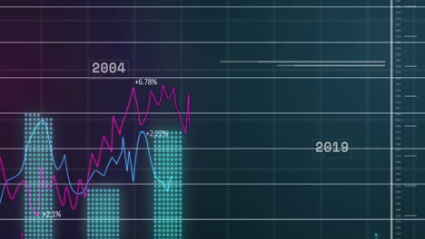 animación del procesamiento de datos sobre un fondo negro