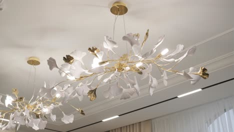 elegant floral chandelier in modern interior