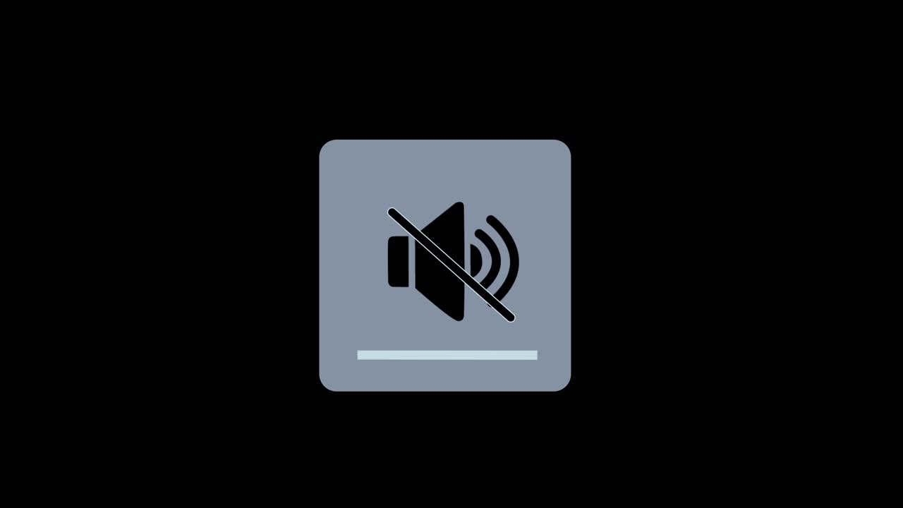 Audio technology music and sound volume moving icon animation with black background sound icon audio