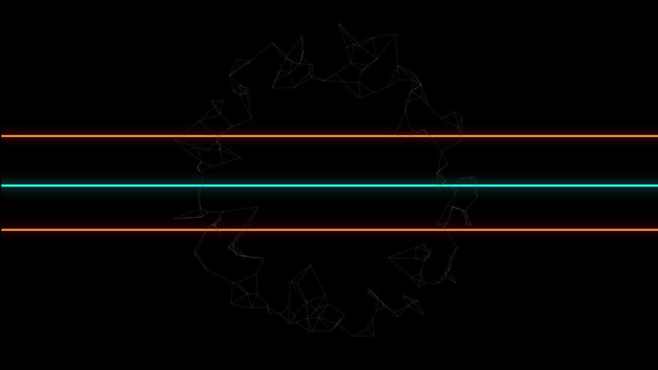 animación de formas geométricas coloridas sobre un fondo negro