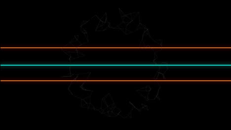 animación de formas geométricas coloridas sobre un fondo negro