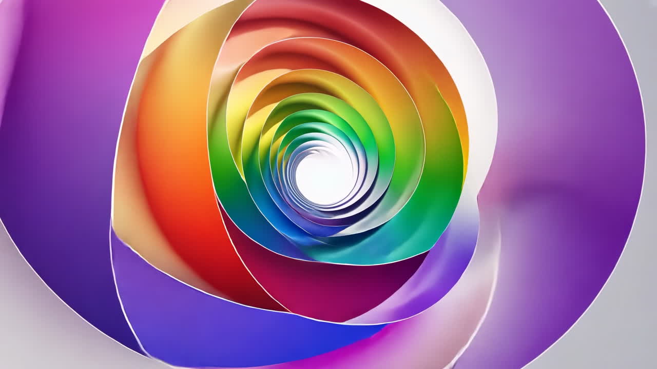 Vibrant Rainbow Spiral Abstract