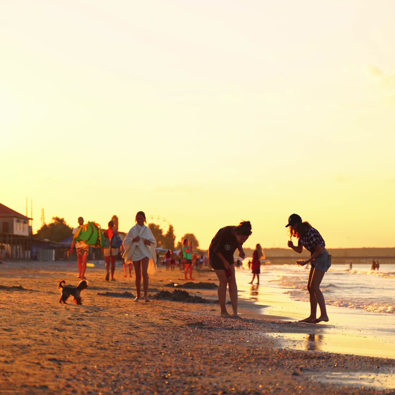Public beach scenery