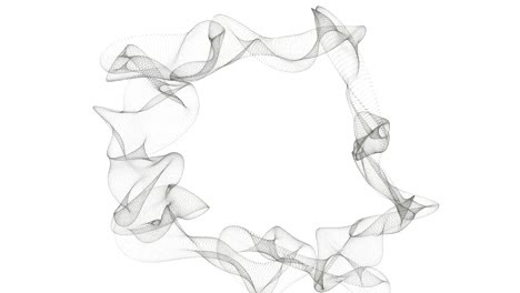 fractal torus donut of dots in blue 4k video footage loop animation.