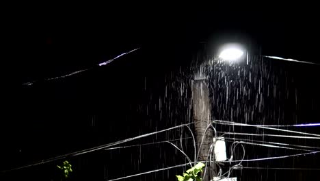 heavy drops of rain during storm at night, weather background