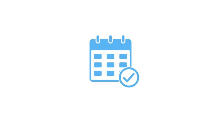 calendario con marca de verificación