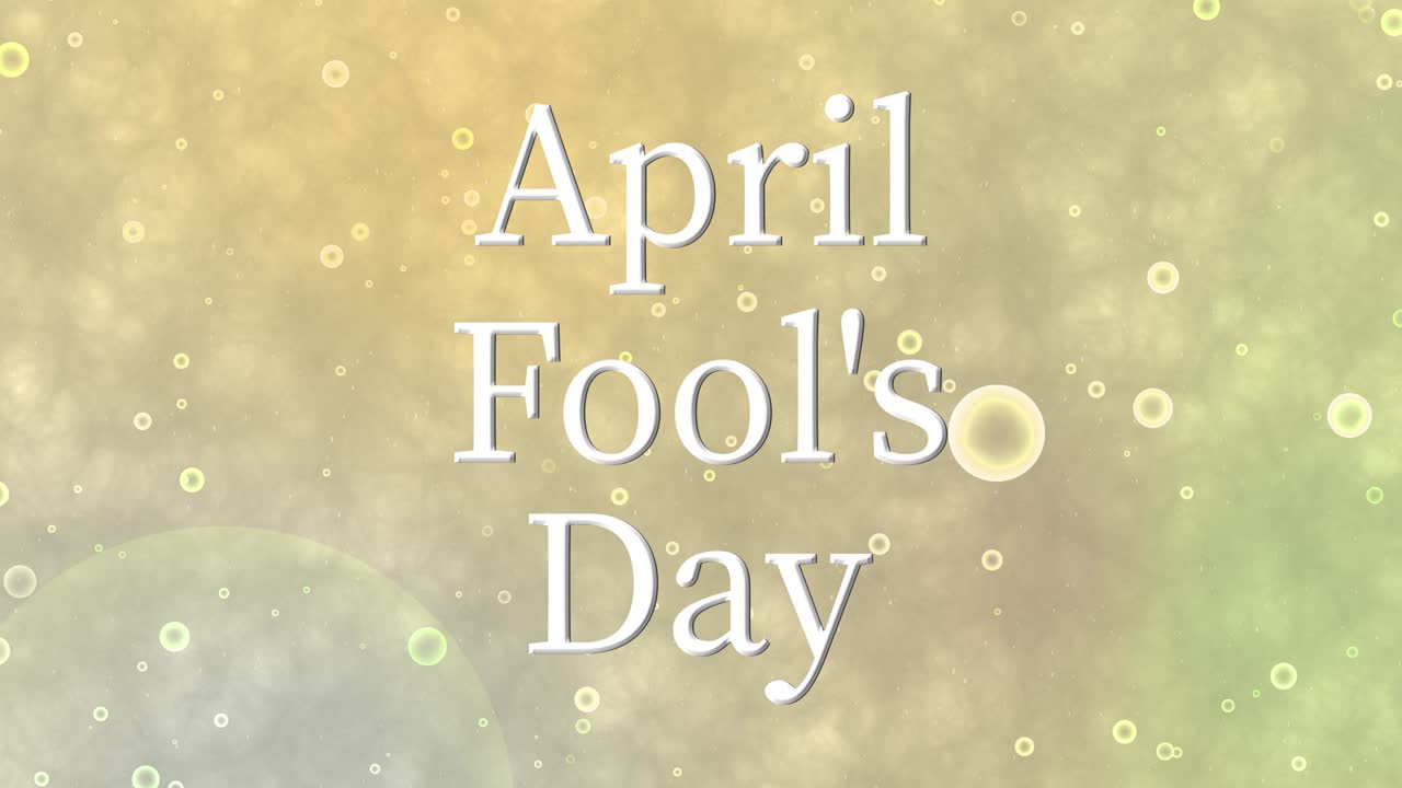 4월의 어리석은 영어 메시지 텍스트 애니메이션 모션 그래픽