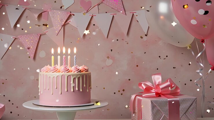 Sfondo di compleanno con palloncini 4K