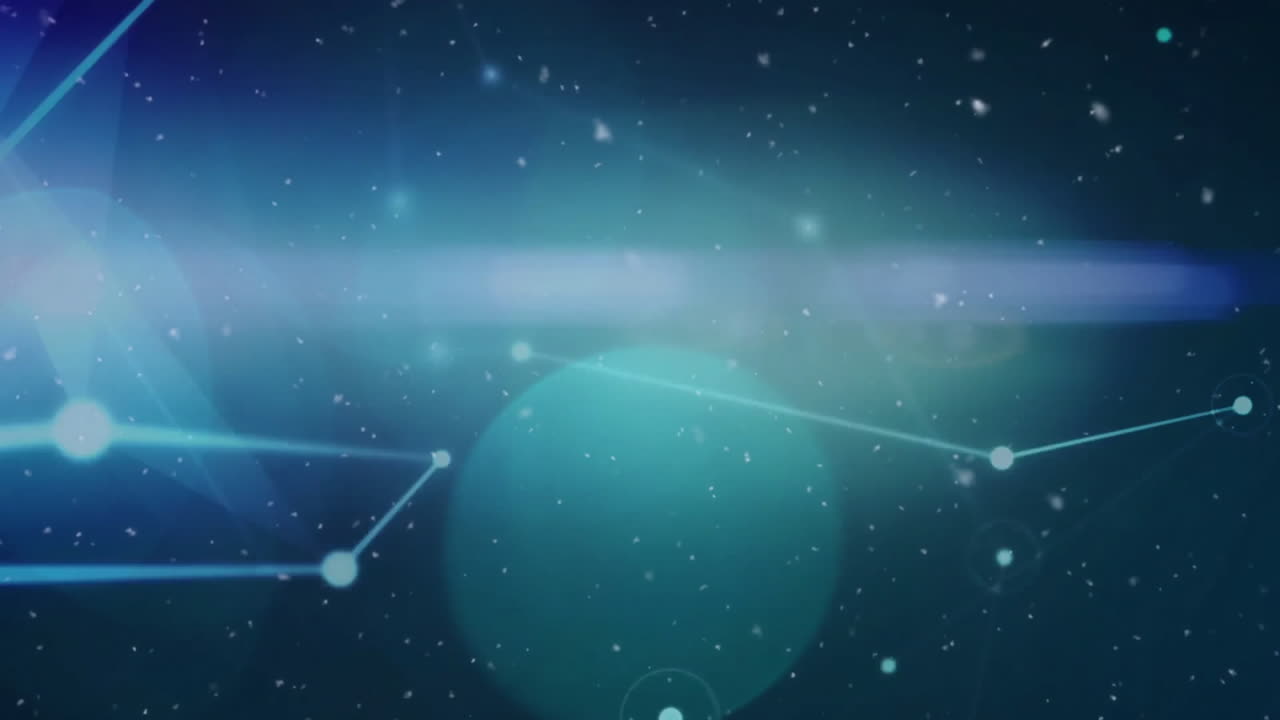 animación de conexiones con puntos sobre puntos de luz