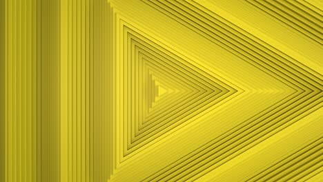 sequential movement of the yellow triangle rings. the concept of wave and motion. minimalistic 3d business background. a game of shadows. the pattern