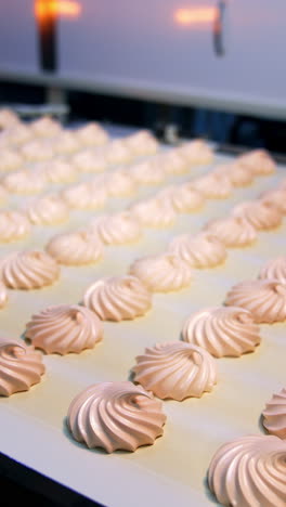 factory making marshmallow. candies marshmallow sweet food factory. vertical video