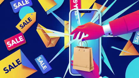 online shopping sale promotion on mobile