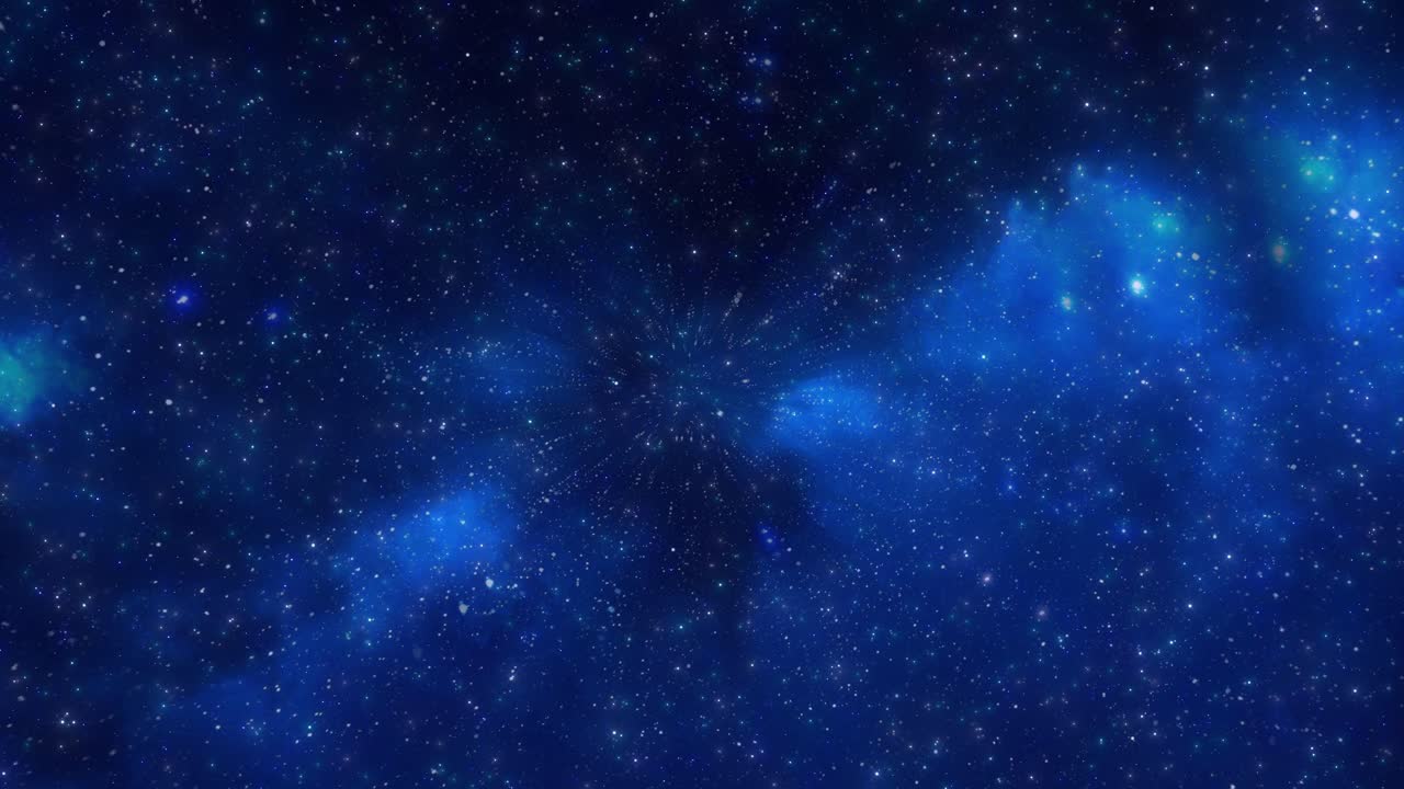 cg 애니메이션 - 파란 공간을 통한 여행