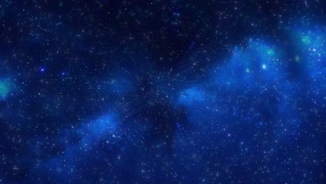 animación cg - viaje a través del espacio azul
