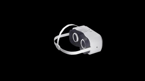 animación del auricular vr girando sobre un fondo negro