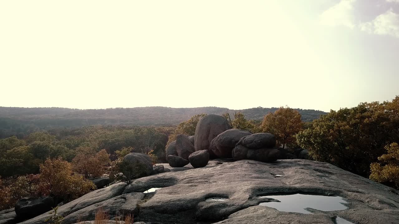 Aerial drone footage of Elephant Rocks