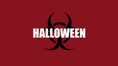 Halloween-Mit-Giftigem-Zeichen-Auf-Roter-Textur