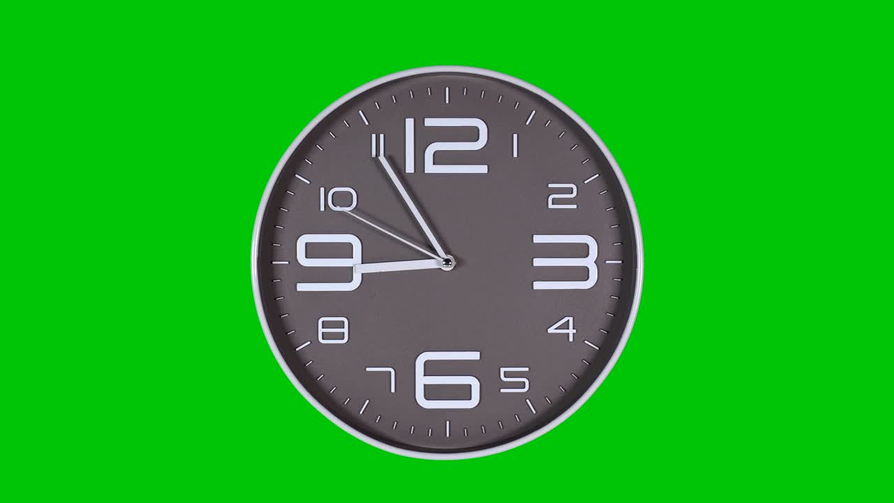 Wall clock on a green background