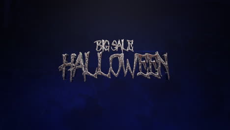 Halloween-Big-Sale-with-fog-and-light-on-dark-texture-in-night