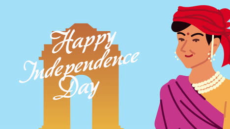 letras del día de la independencia de la india con una chica