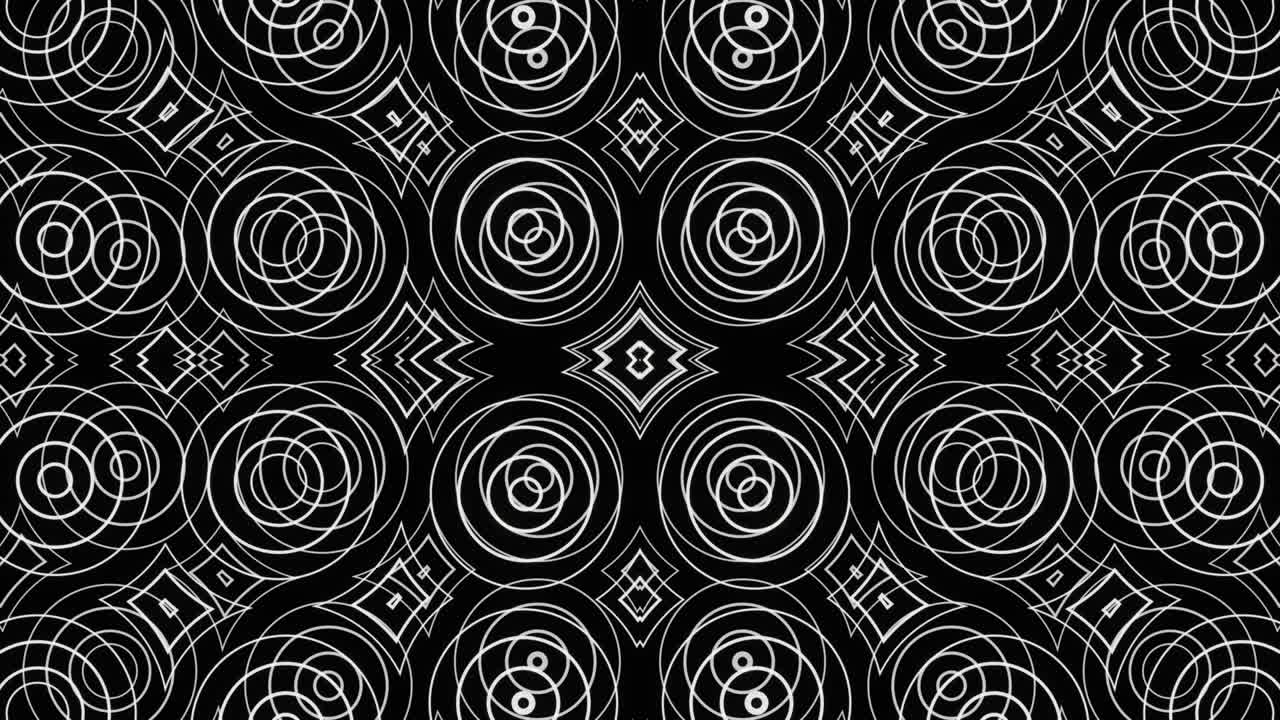 Pulsating black and white abstract looped animation
