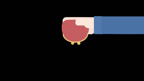 simple and cute animation of running out of money