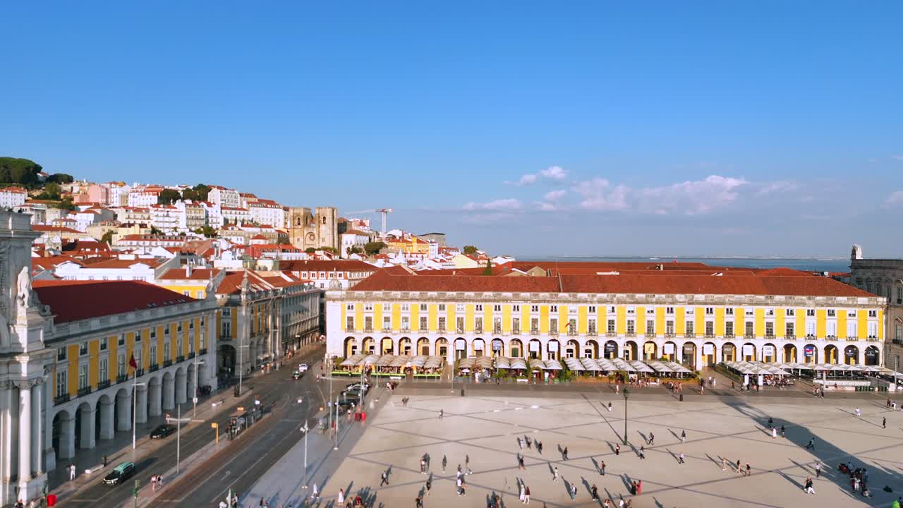 Piazza del Commercio a Lisbona, Portogallo