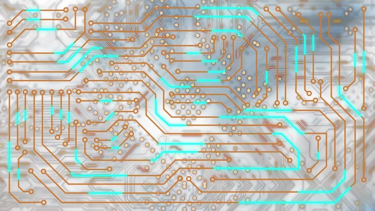 Digital Circuit Board Data Flow Animation
