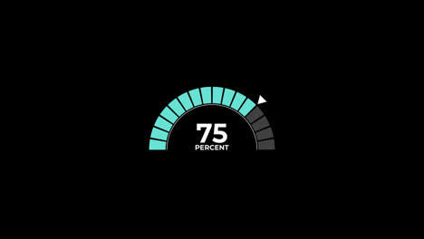 Gráfico-Circular-De-0-A-75%-De-Porcentaje-De-Infografías-Cargando-Anillo-Circular-O-Transferencia,-Descarga-De-Animación-Con-Canal-Alfa.