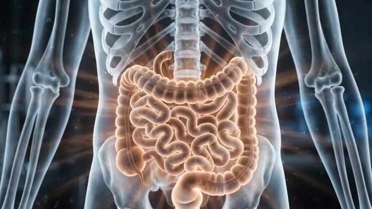 Human Digestive Intestines Anatomical Holographic Model
