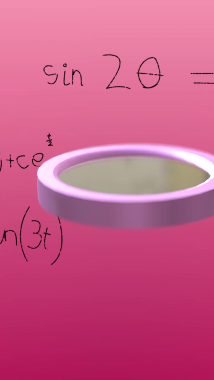 Animazione di lente d'ingrandimento su elaborazione matematica dei dati.