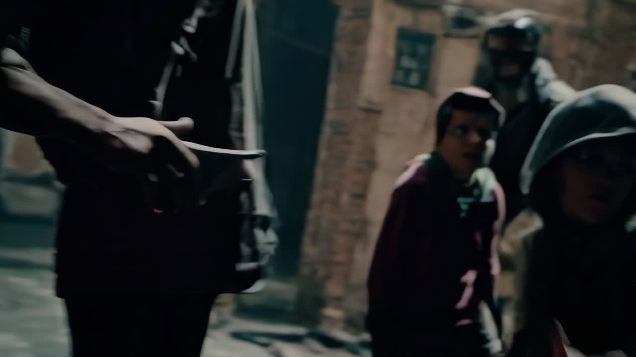 Empty theater and night scene with people