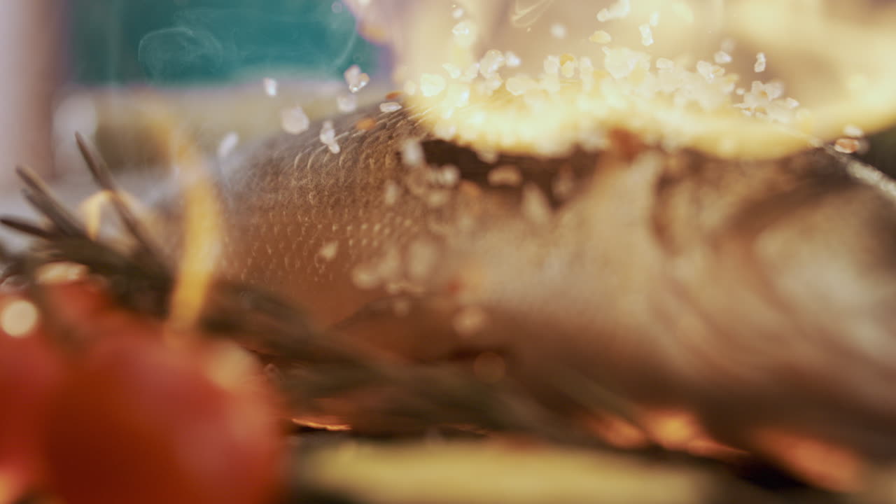 bacalao a la parrilla con romero y verduras