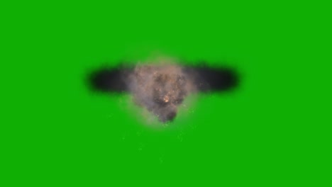 gráficos de movimiento de colisión de energía de fuego con fondo de pantalla verde