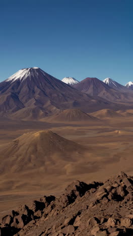 volcanic landscape of the andes mountains
