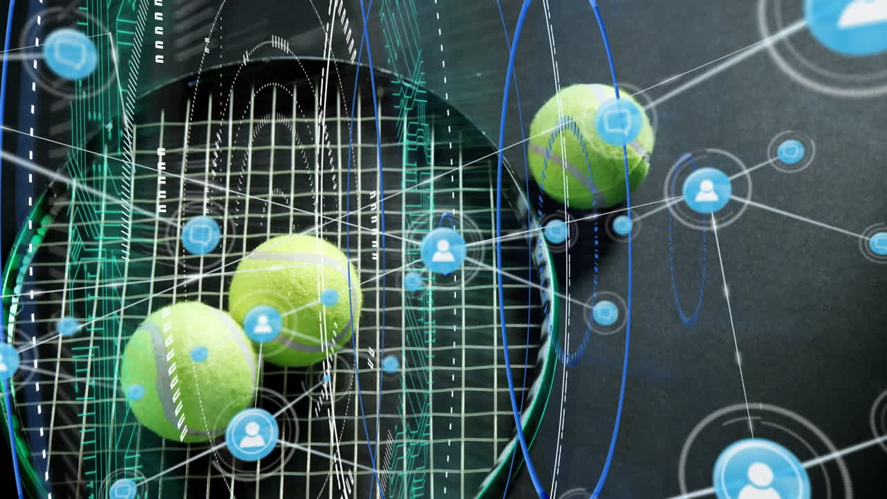 анимация сканирования и обработки данных над бизнесменом, носящим vr-гарнитуру