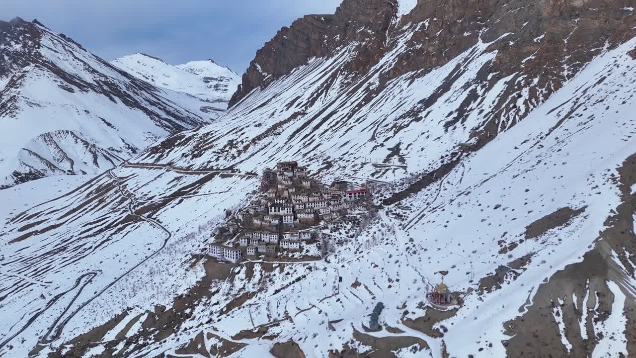 Snowy Spiti Valley Monastery