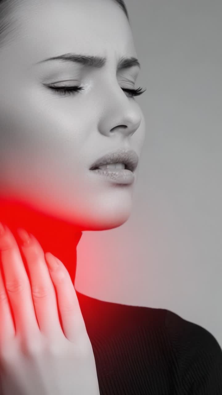 Ritratto emozionale di una donna con dolcevita nero, che esprime un momento di vulnerabilità e riflessione con illuminazione soffusa e sottile contrasto cromatico