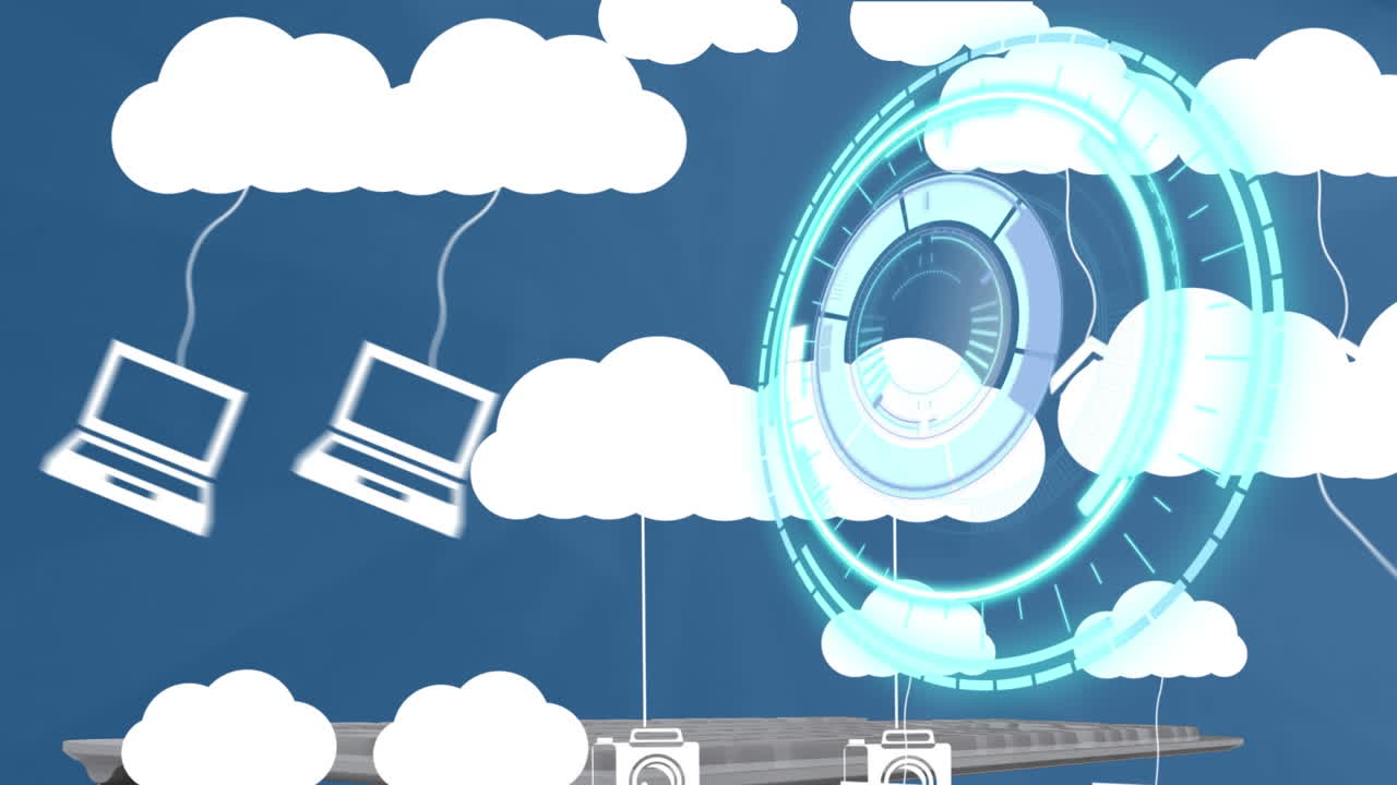 전자 장치로 스 ⁇  스캐닝과 디지털 클라우드의 애니메이션